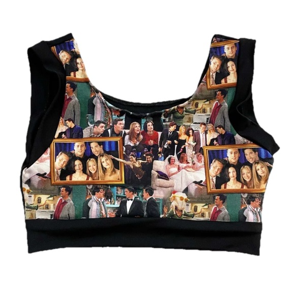 Friends TV Show Print Sports Bra Crop Top – Size XS - Picture 3 of 5